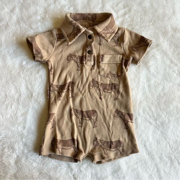 kate quinn Other - Kate Quinn Short Sleeve Vintage Collar Shortie Donkey 0-3 Months